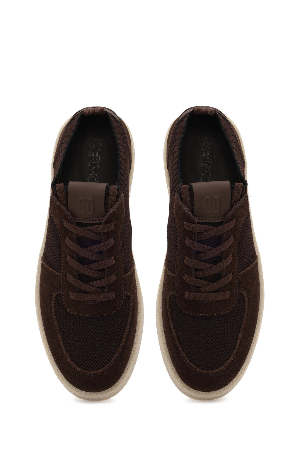 Erkek Kahverengi Bağcıklı Süet Deri Sneaker