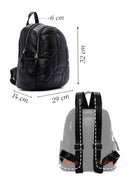 Women's Black Quilted Backpack | Derimod Women's Black Quilted Backpack | Derimod