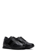 Women's Black Leather Sneaker | Derimod Women's Black Leather Sneaker | Derimod