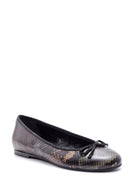 Women's Snakeskin Patterned Leather Ballerinas | Derimod Women's Snakeskin Patterned Leather Ballerinas | Derimod