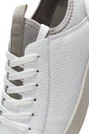 Men's White Leather Sneaker | Derimod Men's White Leather Sneaker | Derimod