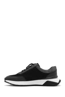 Men's Black Thick Sole Lace Up Suede Leather Sneaker | Derimod Men's Black Thick Sole Lace Up Suede Leather Sneaker | Derimod