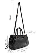 Women's Black Long Strap Shoulder Bag | Derimod Women's Black Long Strap Shoulder Bag | Derimod