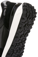 Men's Black Lace-up Thick-Sole Leather Casual Sneaker | Derimod Men's Black Lace-up Thick-Sole Leather Casual Sneaker | Derimod