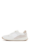 Geox Women's White Bulmya Lace-Up Leather Sneaker | Derimod Geox Women's White Bulmya Lace-Up Leather Sneaker | Derimod