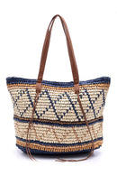 Women's Patterned Straw Bag | Derimod Women's Patterned Straw Bag | Derimod
