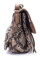Women's Crocodile Patterned Suede Bag | Derimod Women's Crocodile Patterned Suede Bag | Derimod