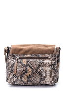 Women's Crocodile Patterned Suede Bag | Derimod Women's Crocodile Patterned Suede Bag | Derimod