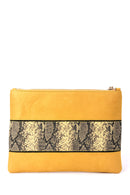Women's Snakeskin Detailed Clutch Bag | Derimod Women's Snakeskin Detailed Clutch Bag | Derimod