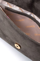 Women's Suede Chain Bag | Derimod Women's Suede Chain Bag | Derimod