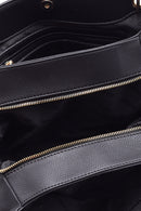 Kadın Siyah Suni Deri Omuz Çantası | Derimod Kadın Siyah Suni Deri Omuz Çantası | Derimod