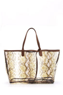Women's Crocodile Patterned Transparent Bag | Derimod Women's Crocodile Patterned Transparent Bag | Derimod