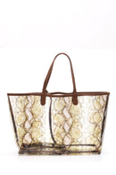 Women's Crocodile Patterned Transparent Bag | Derimod Women's Crocodile Patterned Transparent Bag | Derimod