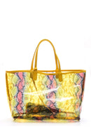 WOMEN'S CROCOTE PATTERNED TRANSPARENT BAG | Derimod WOMEN'S CROCOTE PATTERNED TRANSPARENT BAG | Derimod