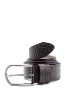 Men's Crocodile Patterned Belt | Derimod Men's Crocodile Patterned Belt | Derimod
