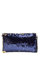 Women's Navy Blue Synthetic Leather Clutch | Derimod Women's Navy Blue Synthetic Leather Clutch | Derimod