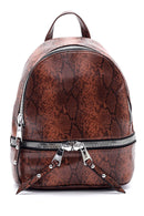 Women's Snakeskin Patterned Backpack | Derimod Women's Snakeskin Patterned Backpack | Derimod