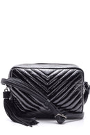 Women's Patent Leather Quilted Crossbody Bag | Derimod Women's Patent Leather Quilted Crossbody Bag | Derimod