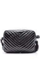Women's Patent Leather Quilted Crossbody Bag | Derimod Women's Patent Leather Quilted Crossbody Bag | Derimod