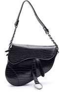 Women's Crocodile Patterned Shoulder Bag | Derimod Women's Crocodile Patterned Shoulder Bag | Derimod