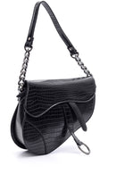 Women's Crocodile Patterned Shoulder Bag | Derimod Women's Crocodile Patterned Shoulder Bag | Derimod