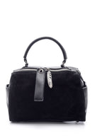Women's Suede Detailed Shoulder Bag | Derimod Women's Suede Detailed Shoulder Bag | Derimod