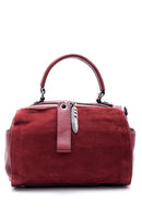 Women's Suede Detailed Shoulder Bag | Derimod Women's Suede Detailed Shoulder Bag | Derimod