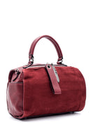 Women's Suede Detailed Shoulder Bag | Derimod Women's Suede Detailed Shoulder Bag | Derimod