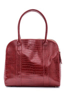 Women's Crocodile Detailed Shoulder Bag | Derimod Women's Crocodile Detailed Shoulder Bag | Derimod