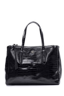 Women's Crocodile Patterned Shoulder Bag | Derimod Women's Crocodile Patterned Shoulder Bag | Derimod