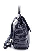 Women's Patent Leather Detailed Backpack | Derimod Women's Patent Leather Detailed Backpack | Derimod