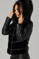 Loretta Women's Black Teddy Jacket | Derimod Loretta Women's Black Teddy Jacket | Derimod