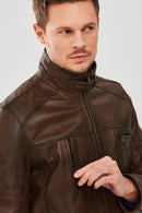 Muller Erkek Konyak Deri Ceket | Derimod Muller Erkek Konyak Deri Ceket | Derimod