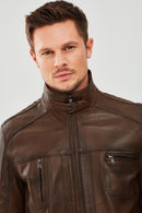 Muller Erkek Konyak Deri Ceket | Derimod Muller Erkek Konyak Deri Ceket | Derimod