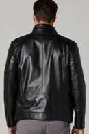 Tom Erkek Siyah Deri Ceket | Derimod Tom Erkek Siyah Deri Ceket | Derimod