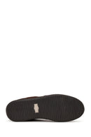 Woman Brown Lace-up Suede Leather Sneaker | Derimod Woman Brown Lace-up Suede Leather Sneaker | Derimod