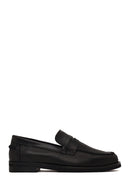 Woman Black Leather Loafer | Derimod Woman Black Leather Loafer | Derimod