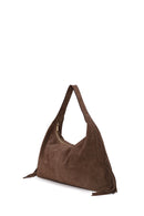 Woman Mink Tassel Suede Shoulder Bag | Derimod Woman Mink Tassel Suede Shoulder Bag | Derimod