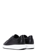 Male Black Lace-Up Thick-Soled Leather Sneaker | Derimod Male Black Lace-Up Thick-Soled Leather Sneaker | Derimod