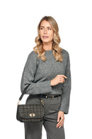 Geox Kadın Siyah Gardinia Uzun Askılı Desenli Kol Çantası | Derimod Geox Kadın Siyah Gardinia Uzun Askılı Desenli Kol Çantası | Derimod