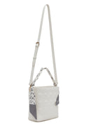 Women's Cream Long Strap Quilted Handbag with Accessory Detail | Derimod Women's Cream Long Strap Quilted Handbag with Accessory Detail | Derimod