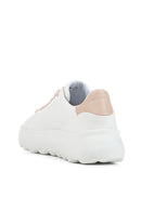 Geox Kadın Beyaz Deri Spherica Ec4.1 Kalın Tabanlı Sneaker | Derimod Geox Kadın Beyaz Deri Spherica Ec4.1 Kalın Tabanlı Sneaker | Derimod
