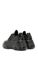 Kadın Siyah Bağcıklı Kalın Tabanlı Sneaker | Derimod Kadın Siyah Bağcıklı Kalın Tabanlı Sneaker | Derimod