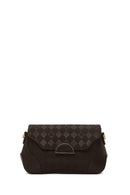 Woman Brown Printed Shoulder Bag | Derimod Woman Brown Printed Shoulder Bag | Derimod
