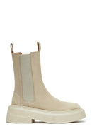 Kadın Bej Süet Deri Chelsea Bot | Derimod Kadın Bej Süet Deri Chelsea Bot | Derimod