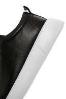 Men's Black Lace-up Thick-Sole Leather Sneaker | Derimod Men's Black Lace-up Thick-Sole Leather Sneaker | Derimod