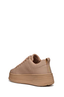 Geox Women's Cream Spherica Ecub-2 Lace-Up Leather Sneaker | Derimod Geox Women's Cream Spherica Ecub-2 Lace-Up Leather Sneaker | Derimod