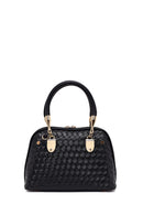Woman Black Long-Strap Knitted Classic Shoulder Bag | Derimod Woman Black Long-Strap Knitted Classic Shoulder Bag | Derimod