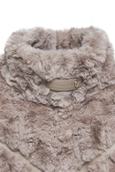 Melrose Women's Mink Teddy Leather Coat | Derimod Melrose Women's Mink Teddy Leather Coat | Derimod