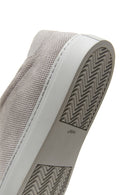 Erkek Gri Deri Süet Sneaker | Derimod Erkek Gri Deri Süet Sneaker | Derimod